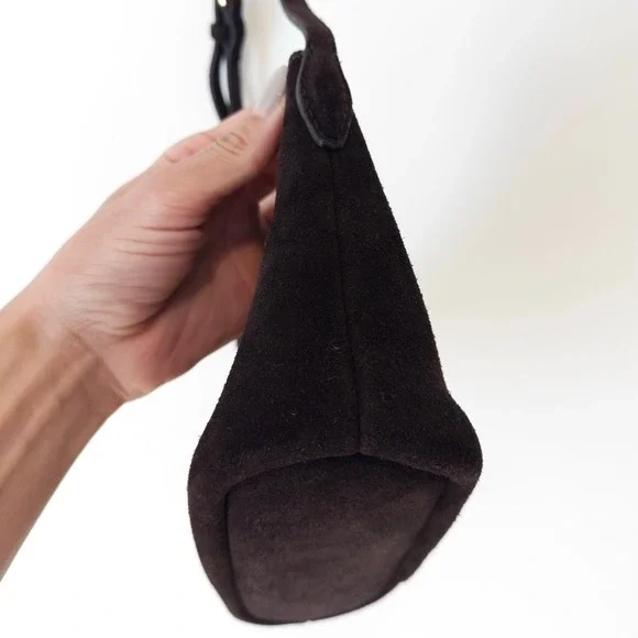 Madewell Mini Crossbody Bag in Dark Carob Brown Soft Grain Suede, EUC - Picture 7 of 10